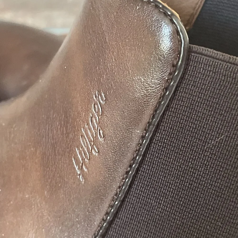 Tommy Hilfiger Sesame Chelsea Boot Men 11.5D Dark Natural Tan Career Preppy